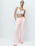 2 Pack Twill Wide Leg Pyjama Bottoms