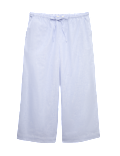 Pure Cotton Striped Cropped Pyjama Bottoms