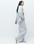 Pure Cotton Cambric Striped Pyjama Bottoms