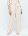 Pointelle Wide Leg Lounge Bottoms