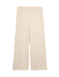 Pointelle Wide Leg Lounge Bottoms