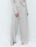 Pointelle Wide Leg Lounge Bottoms