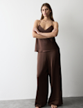 Satin Wide Leg Bottoms