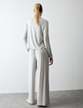 Modal Rich Wide Leg Pyjama Bottoms