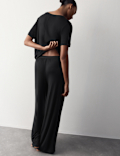 Modal Rich Wide Leg Pyjama Bottoms