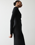 Sheer Ribbed Long Sleeve Nightdress