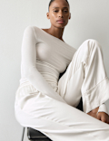 Sheer Pyjama Top with Cashmere