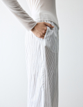 Pure Cotton Striped Wide Leg Pyjama Bottoms