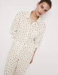 Pure Cotton Dobby Floral Pyjama Set