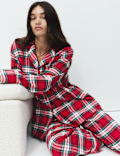 Pure Cotton Family Christmas Checked Pyjama Set