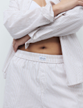 Pure Cotton Striped Shortie Set