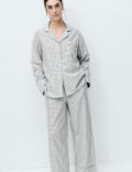 Pure Cotton Gingham Revere Pyjama Set