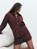 Pure Cotton Polka Dot Revere Shortie Set