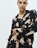 Cotton Modal Printed Revere Pyjama Set