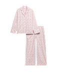 Pure Cotton Polka Dot Revere Pyjama Set