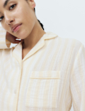 Muslin Striped Revere Pyjama Set