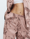 Pure Cotton Poplin Zebra Revere Pyjama Set