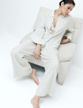 Brushed Cotton Blend Checked Pyjama Set
