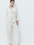 Brushed Cotton Blend Checked Pyjama Set