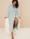 Fleece Star Long Dressing Gown