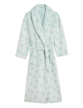 Fleece Star Long Dressing Gown