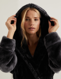 Fleece Hooded Dressing Gown