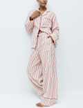 Pure Cotton Striped Christmas Family Pyjamas