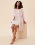 Fleece Ribbed Dressing Gown