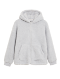 Teddy Fleece Hooded Zip Up Jacket