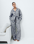 Pure Cotton Gingham Revere Pyjama Set