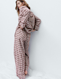 Pure Cotton Gingham Revere Pyjama Set