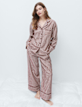 Pure Cotton Gingham Revere Pyjama Set