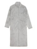 Fleece Zip Long Dressing Gown