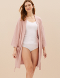 Pure Cotton Waffle Tie Dressing Gown