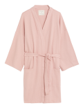 Pure Cotton Waffle Tie Dressing Gown