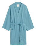 Pure Cotton Waffle Dressing Gown
