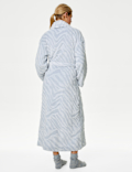 Fleece Animal Print Long Dressing Gown