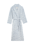 Fleece Animal Print Long Dressing Gown
