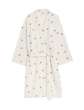 Pure Cotton Waffle Printed Dressing Gown