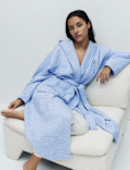 Quilted Hooded Long Dressing Gown
