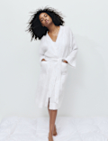 Pure Cotton Muslin Floral Dressing Gown