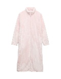 Long Pile Fleece Zip Through Dressing Gown