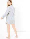 Pure Cotton Striped Short Nightshirt