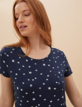 Star Print Short Nightdress
