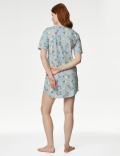 Printed Regular Round Neck Night Dress