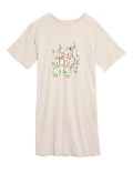 Cotton Pick Happiness Slogan Nightdress