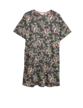 Cotton Floral Print Short Nightdress