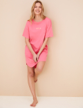 2 Pack Cotton Rich Short Nightdresses