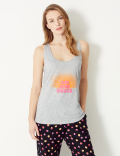 Sleeveless Vest Pyjama Top