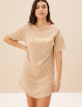 2pk Pure Cotton Printed Short Nightdresses